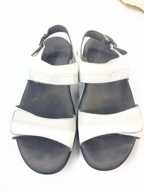 SAS Nudu Heel Strap Sandals. White